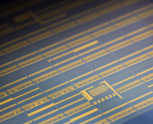 Photonic Integrated Circuit closeup